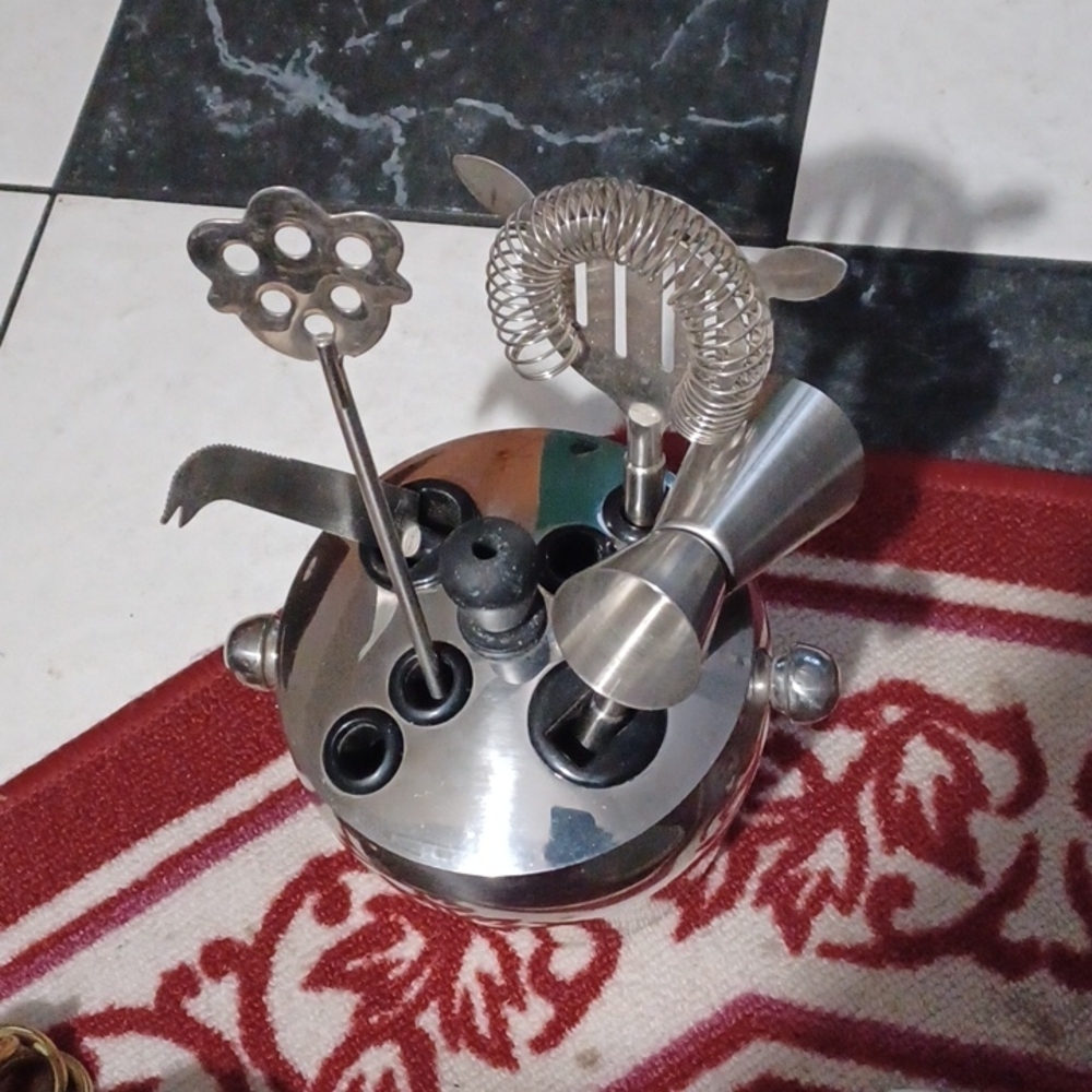 Bar Set Ice Bucket & Bar Tools Accessories, stainless steel, mcm